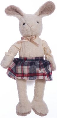 Мягкая игрушка Angel Collection Зайка Мэри в клетчатой юбке, 23 см