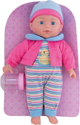 Кукла-пупс Mary Poppins "Милый болтун" Полли в розово-голубом, 33 см (звук)