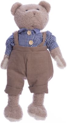 Мягкая игрушка Angel Collection "Мишка Машенька в сине-бежевом", 23 см