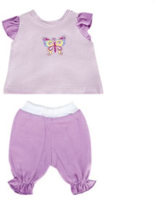 Одежда для куклы Mary Poppins "Бабочка" кофточка и брючки, 38-43 см (сиреневый)