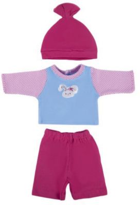 Одежда для куклы Mary Poppins "Зайка" кофточка брючки и шапочка, 38-43 см (розовый с голубым)