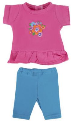 Одежда для куклы Mary Poppins "Цветочек" туника и леггинсы, 38-43 см (розово-голубой)