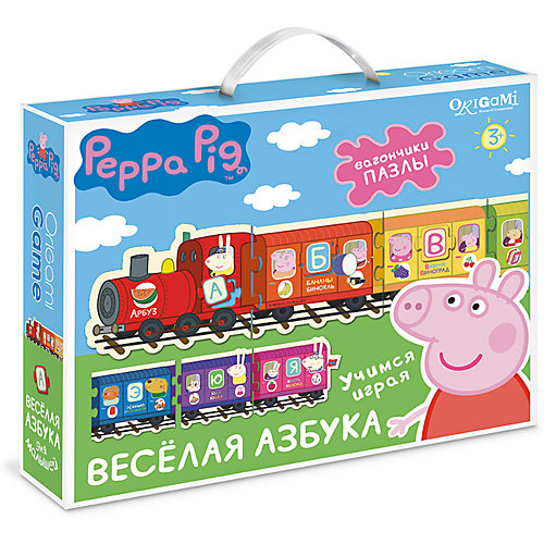Настольная игра+пазл Origami "Свинка Пеппа" Веселая азбука