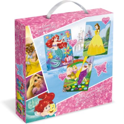 Чудо-Тв. Disney Princess™. Набор аппликаций 3в1 "Волшебная страна", песок, фольга, EVA; в короб. Арт. 03197