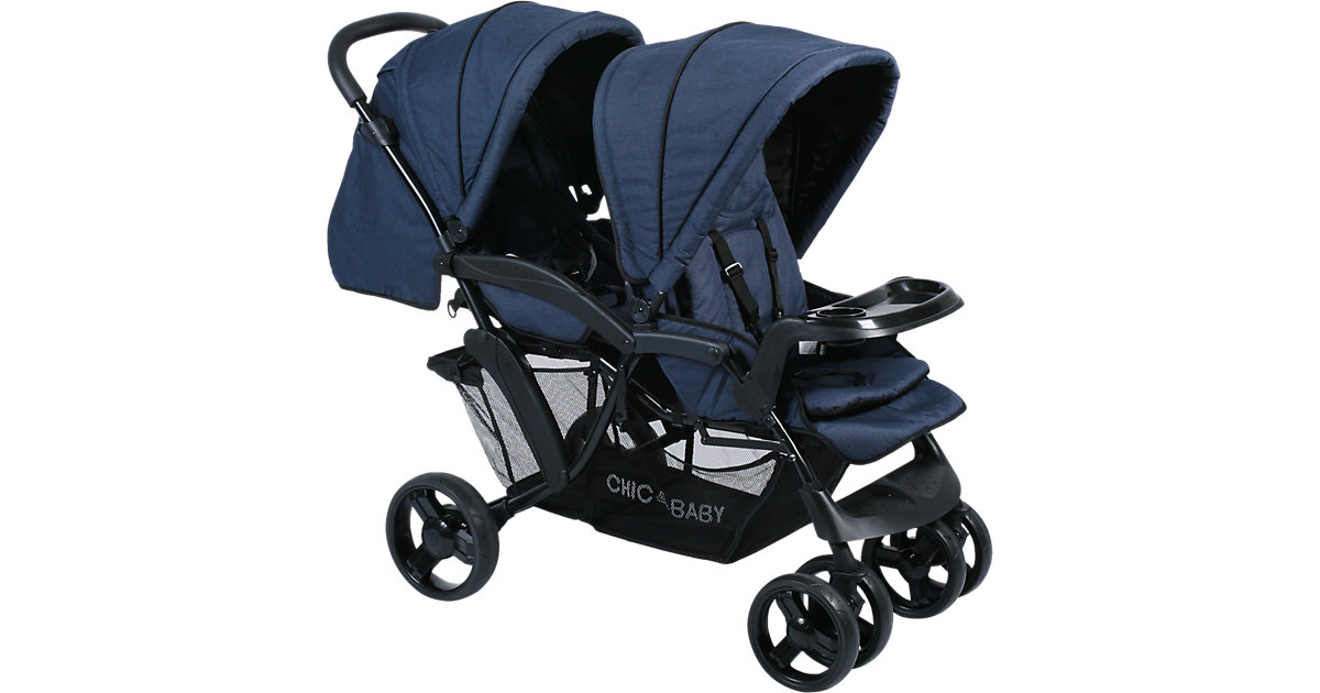 CHIC4BABY · Geschwisterwagen Doppio, navy, 2018 CHIC4BABY · Geschwisterwagen Doppio, navy, 2018