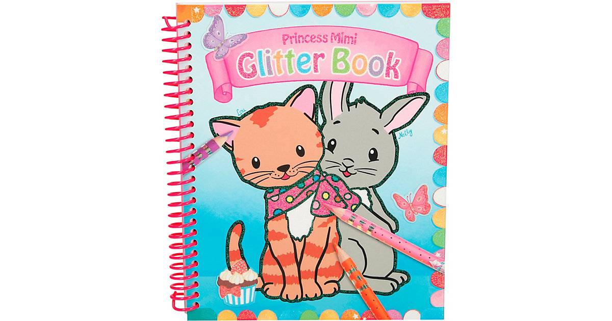 Buch - Princess Mimi Glitter Book Malbuch