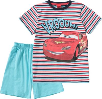 Disney Cars Schlafanzug trkis/rot Gr. 116/122 Jungen Kinder