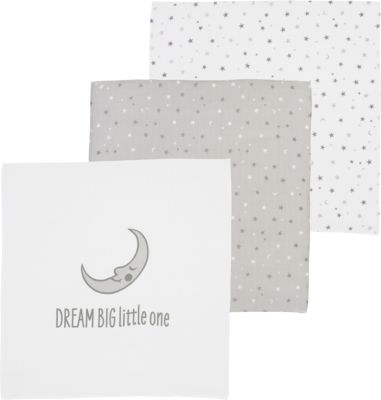 Odenwälder Mullwindeln 3er Pack Mouse silber 80x80