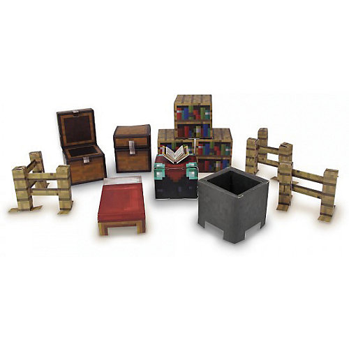Сборная модель из бумаги MINECRAFT PAPERCRAFT "Предметы" 30 деталей