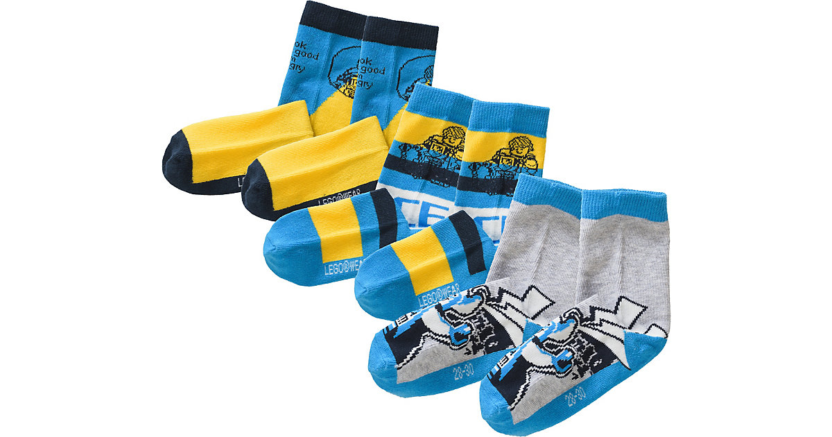 LEGO WEAR · Socken NEXO KNIGHTS im 3er-Pack Gr. 28-30 Jungen Kinder LEGO WEAR · Socken NEXO KNIGHTS im 3er-Pack Gr. 28-30 Jungen Kinder