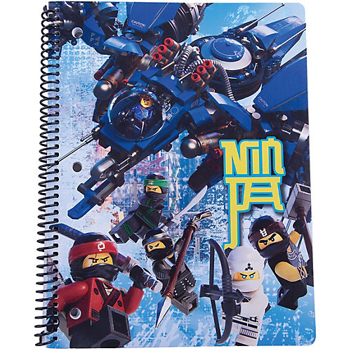 Тетрадь на спирали (70 листов, линейка) LEGO Ninjago Movie (Лего Фильм: Ниндзяго), размер: 20,3х26,6см от LEGO