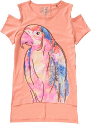 T-Shirt mit Cut-Outs und Pailletten orange Gr. 164 M�dchen Kinder