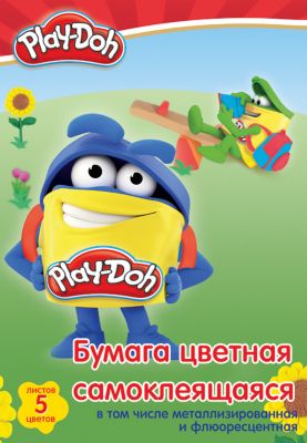 Самоклеещаяся цветная бумага Академия Групп "Play-Doh", 10 листов