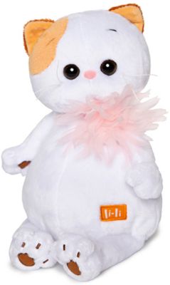 Мягкая игрушка Budi Basa Кошка Ли-Ли с розовой хризантемой, 24 см