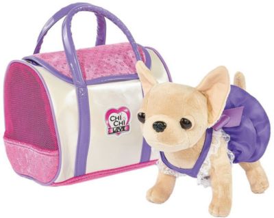 Мягкая игрушка Simba Chi-Сhi Love Собачка Чихуахуа в платье с сумочкой, 20 см