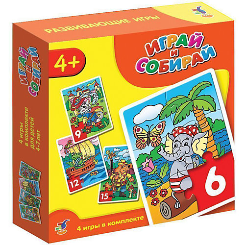 Играй и собирай. Арт. 2940 (кот, пес, крокодил, слон) от Дрофа-Медиа