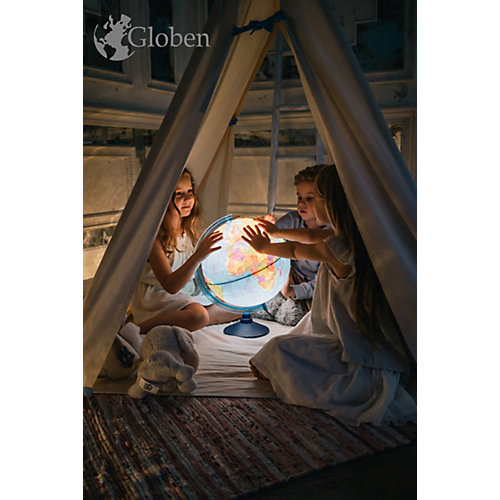 Глобус Земли физико-политический с подсветкой 320мм от Globen