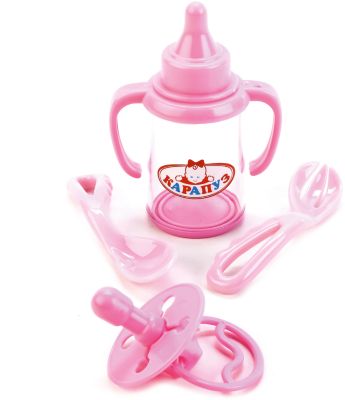 Набор для пупса Карапуз "Соска, поильник и ложечки"