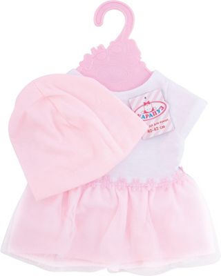 Одежда для куклы Карапуз "Платье и шапочка", 40-42 см