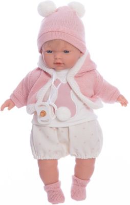 Кукла-пупс Llorens Кэрол в белой маечке и шортах, 33 см