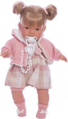 Кукла-пупс Llorens Люсия в клетчатом платье, 38 см