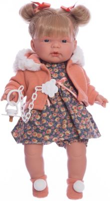 Кукла-пупс Llorens Жоэль в коричневом платье, 38 см