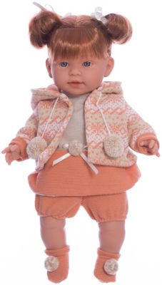 Кукла-пупс Llorens Амелия в оранежвом платье, 42 см