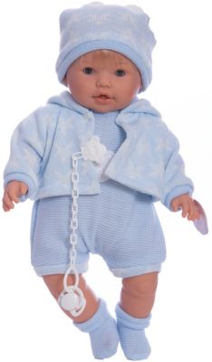 Кукла-пупс Llorens Нико в голубом боди, 48 см