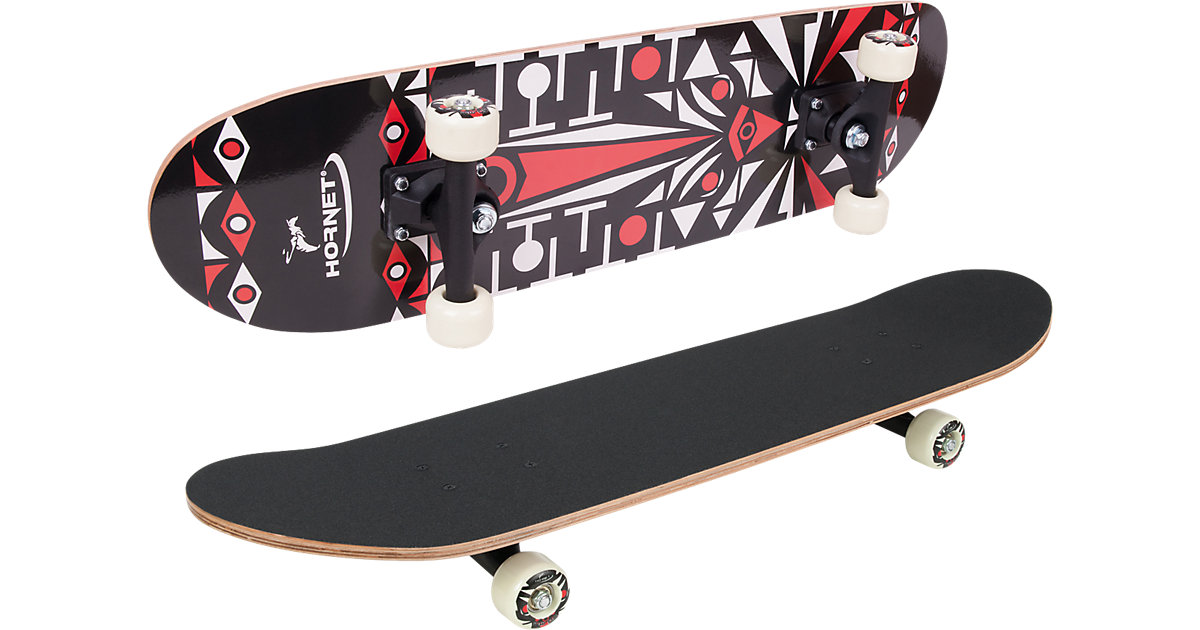 Hornet Skateboard ABEC 1 schwarz rot schwarz/rot