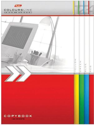 Тетрадь 160л. А4 клетка на спирали "Four Blocks", с разделителями, ассорти