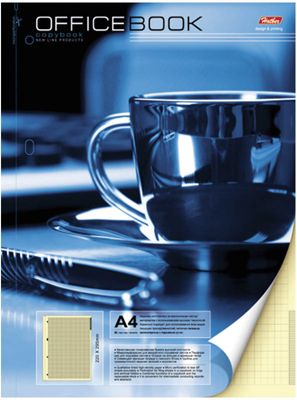 Тетрадь 80л. А4 клетка на гребне "Чашка кофе", тонир. блок, выб. лак, перфорация на отрыв