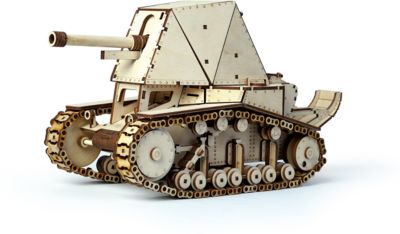Сборная деревянная модель Lemmo "Танк СУ-18", подвижная