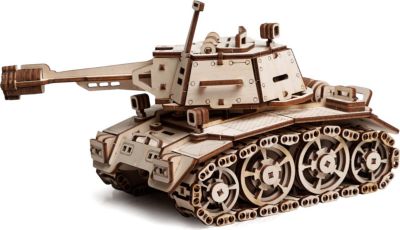 Сборная деревянная модель Lemmo "Танк Кадет", подвижная