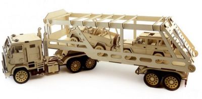 Сборная деревянная модель Lemmo "Автовоз", подвижная