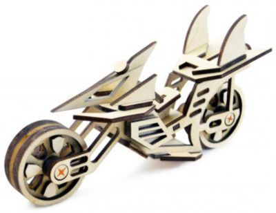 Сборная деревянная модель Lemmo "Мотоцикл Фантом", подвижная