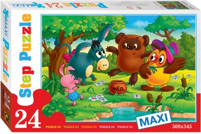 Пазл Maxi Step Puzzle "Винни-Пух", 24 элемента