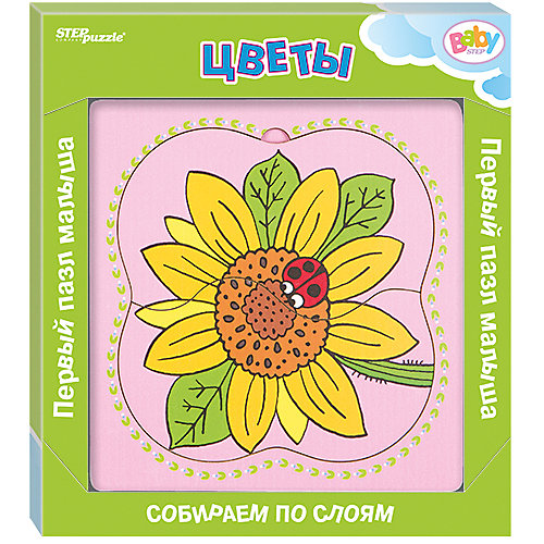 Многослойный пазл Step Puzzle Baby Step "Цветы" от Степ Пазл
