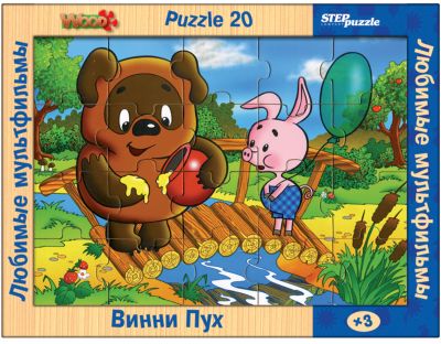 Пазл Step Puzzle Любимые мультфильмы "Винни-Пух", 20 элементов
