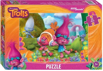 Пазл Maxi Step Puzzle "Тролли", 35 элементов