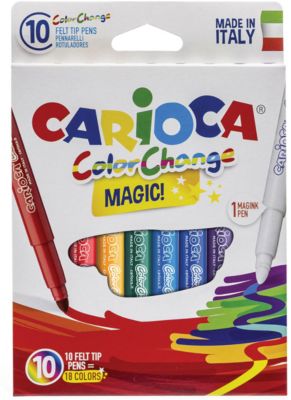 Набор перекрашивающих фломастеров CARIOCA MAGIC, 10 шт., в картонной коробке с европодвесом