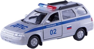 Металлическая машина Технопарк "Лада 111 Полиция", 12 см