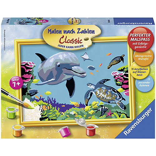 Раскрашивание по номерам «Подводный мир» Размер картинки – 24*18 см от Ravensburger