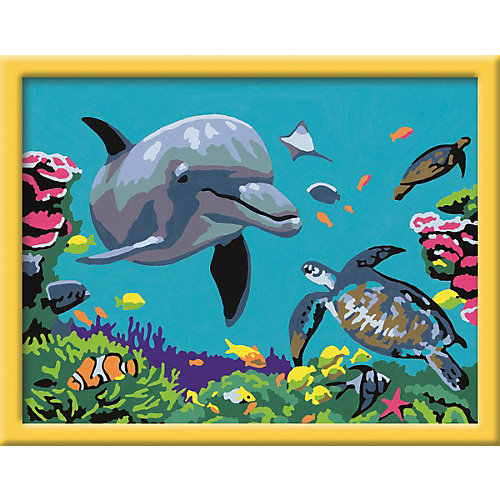 Раскрашивание по номерам «Подводный мир» Размер картинки – 24*18 см от Ravensburger