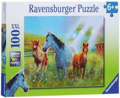 Пазл «Лошади в лучах солнца» XXL 100 шт