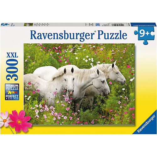 Пазл «Лошади в поле цветов» XXL 300 шт от Ravensburger