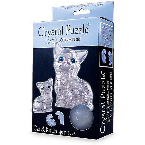 Головоломка КОШКА СЕРЕБРИСТАЯ от Crystal Puzzle