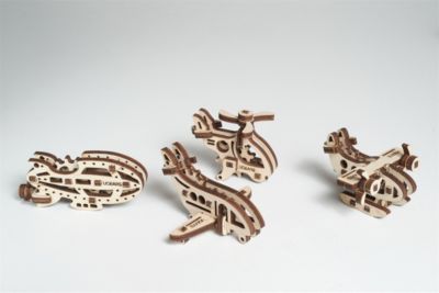 Конструктор 3D-пазл Ugears - Фиджет Самолёты
