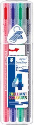 Набор капиллярных ручек Triplus, 4 цвета, 0,8 мм, Staedtler