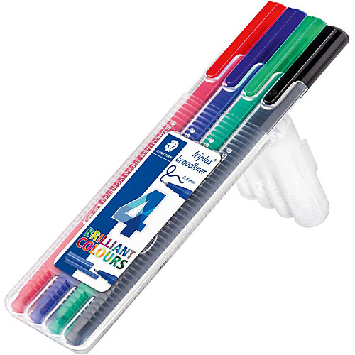 Набор капиллярных ручек Triplus, 4 цвета, 0,8 мм, Staedtler от Staedtler