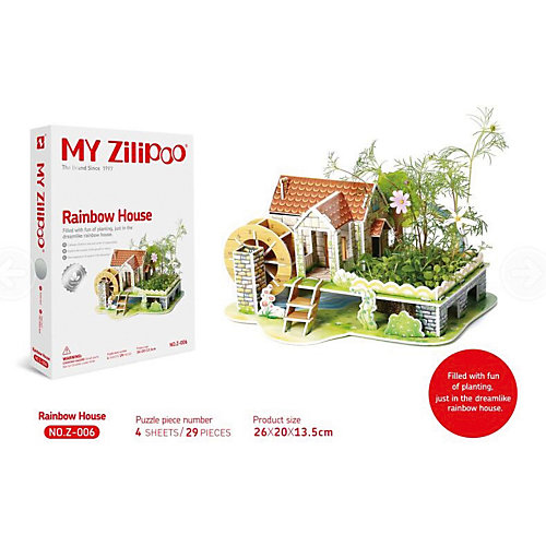 3D пазл Zilipoo "Радужный дом", 29 элементов от Zilipoo